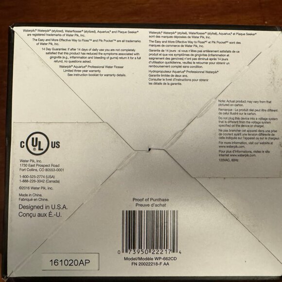 Waterpik "Aquarius Professional" Black "water flosser" ($45) - Picture 5 of 9